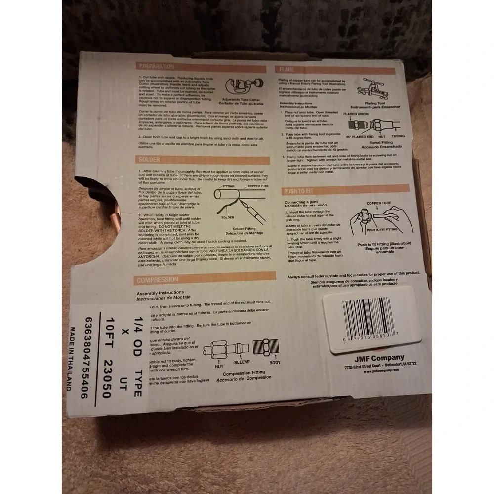 Lot Of 2 Boxxes Of Cooper Coil JMF COMPANY 1/4 OD Type UT X 10ft 23050 Total Of